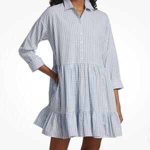 By Timo Cotton Gingham Tiered Shirtdress size XL
